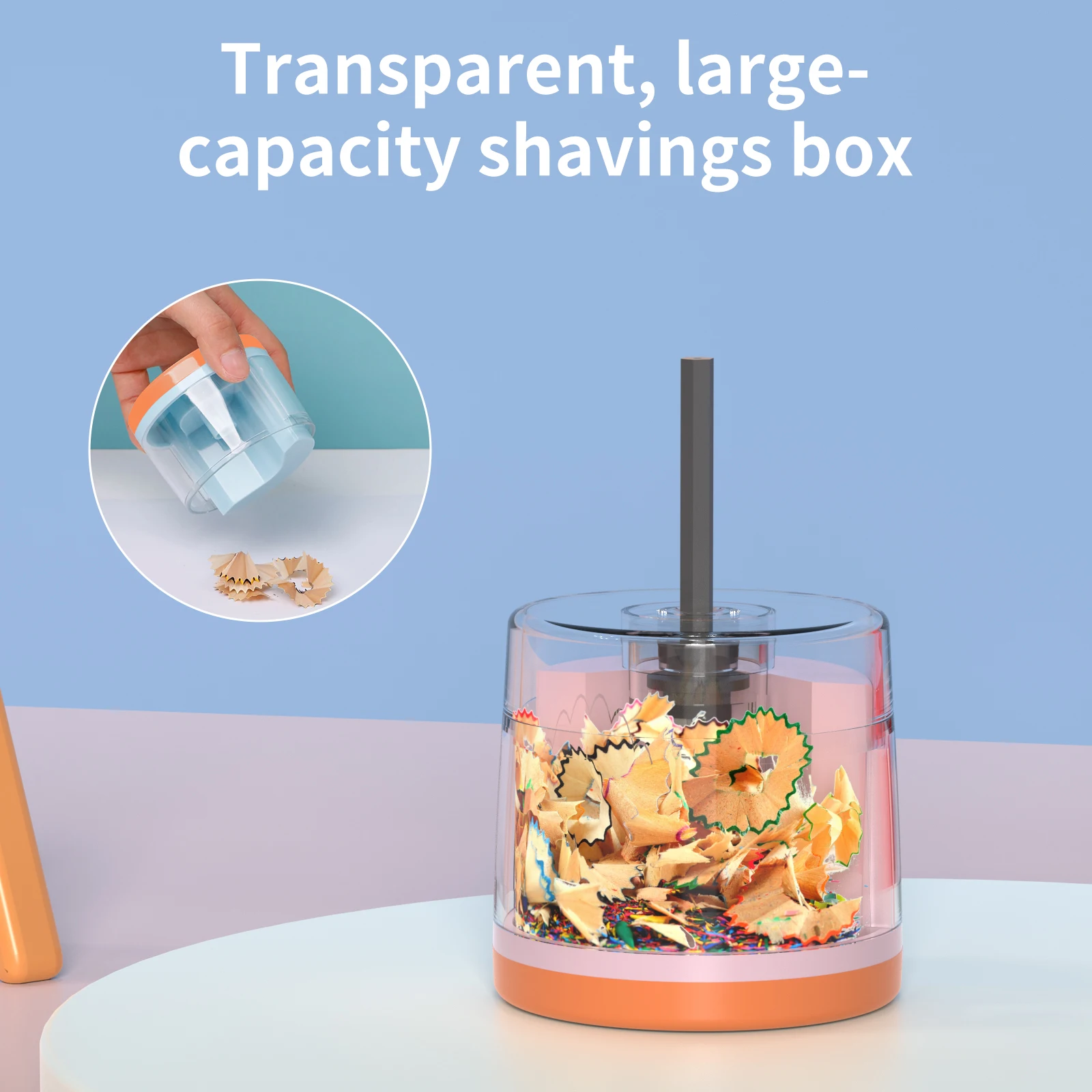 Rechargeable Battery Operated Auto-start Function Pencil Sharpener