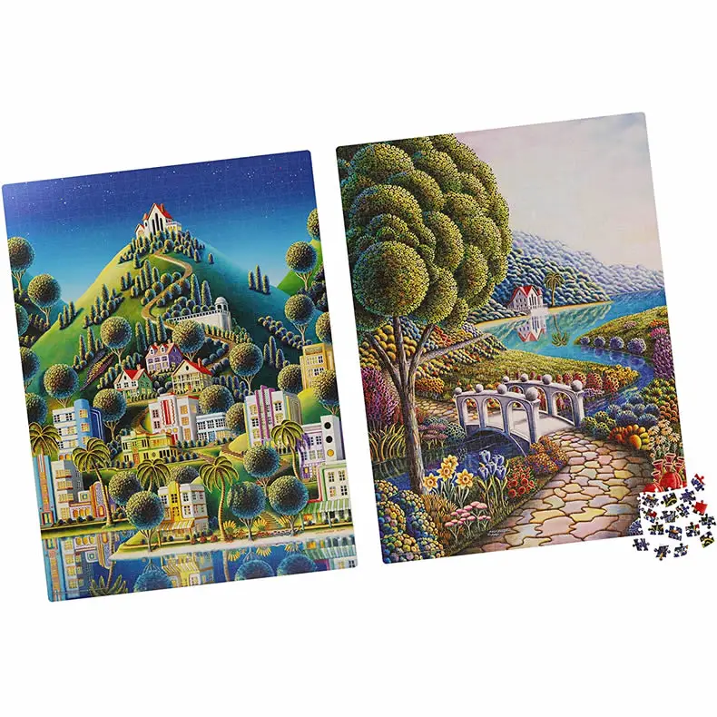 custom puzzle oem printing custom image 1000 piece jigsaw puzzle for Adults