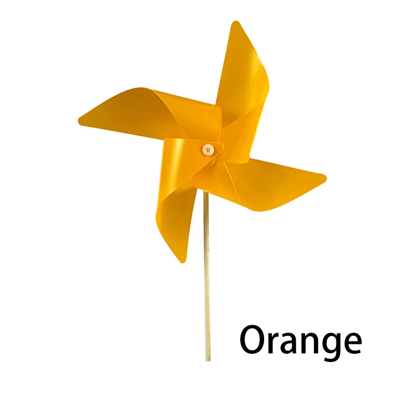 High Quality  Solid Color Toy Windmill Plastic Garden Pinwheel