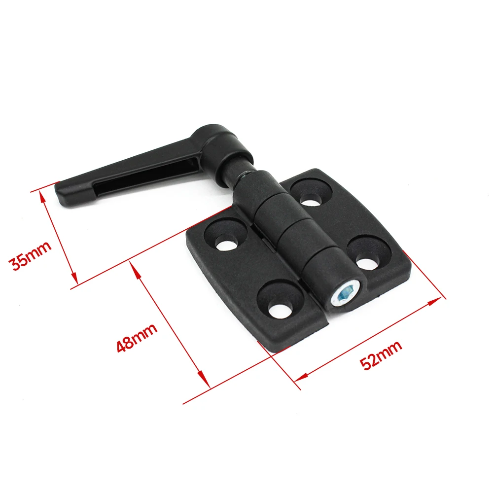 Zinc Alloy Flexible Joint Connector Handle Corner Hinge Adjustable Folding Pivot Butt Door Hinge with Lock Handle for Profile