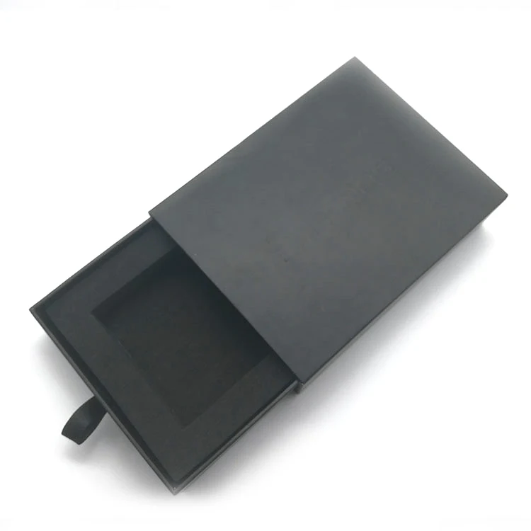 WY 1007 Hot sell black drawer box paper drawer box cardboard pull out box
