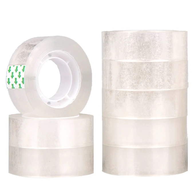 Transparent stationery tape small mini roll whole box wholesale student tape Stationery small tape