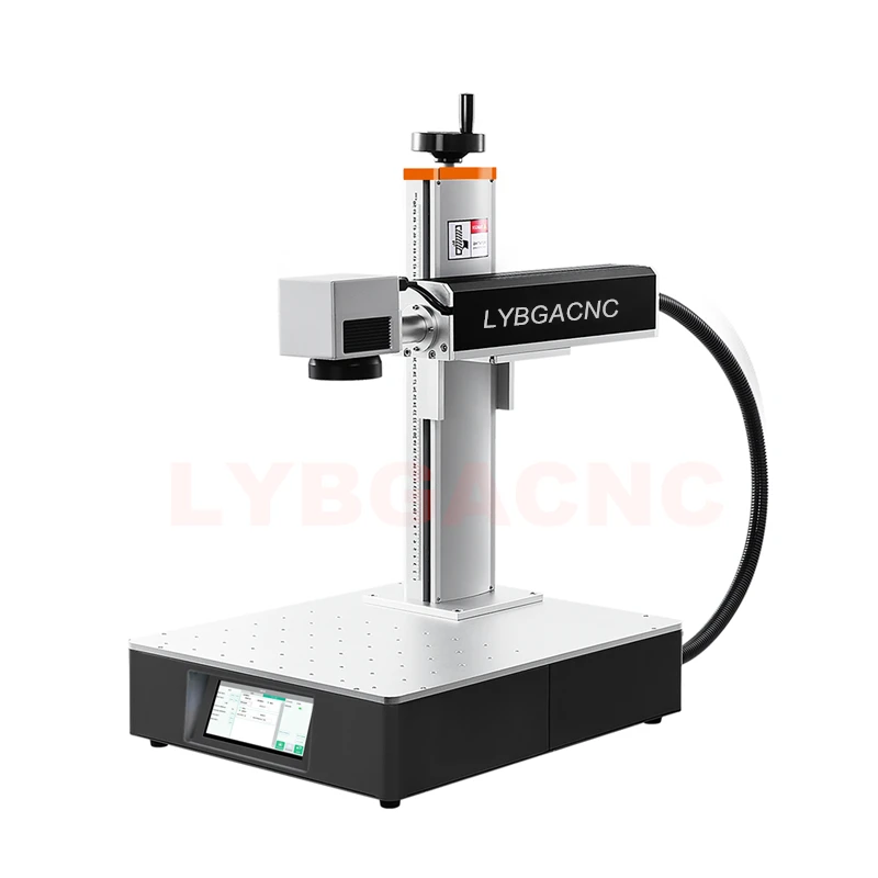 Disassembled LY Desktop mini Fiber Laser Marking Machine upgrade Rotation Axis for PVC Plastic Stainless Steel Cartoon Package