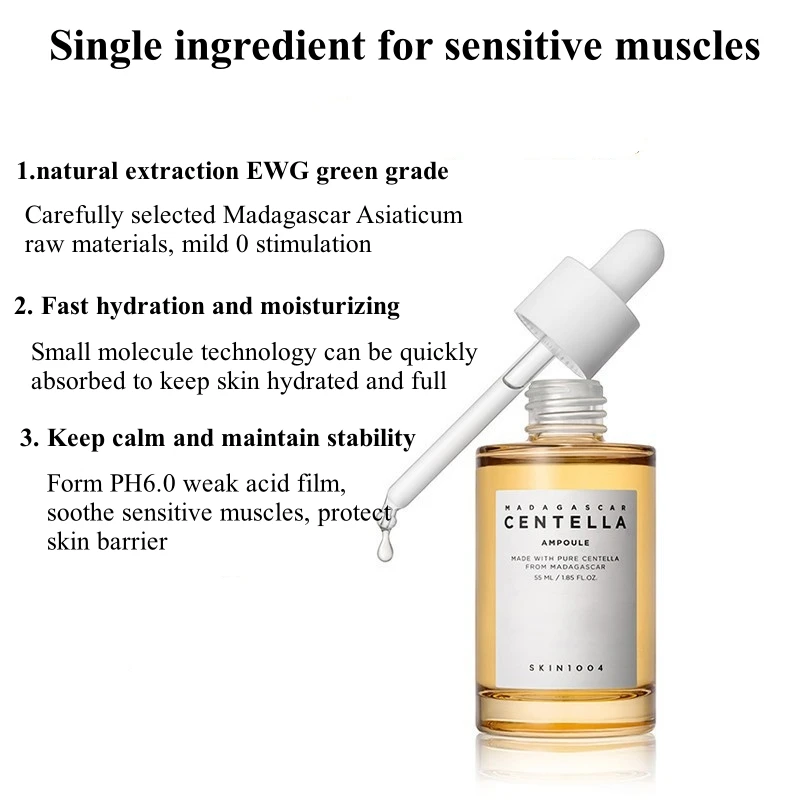 Korean SKIN11004 100ml Face Serum Madagascar Centella Asiatica Anti-Aging Essence Liquid Acne-Prone Female Skin 2 Wholesale