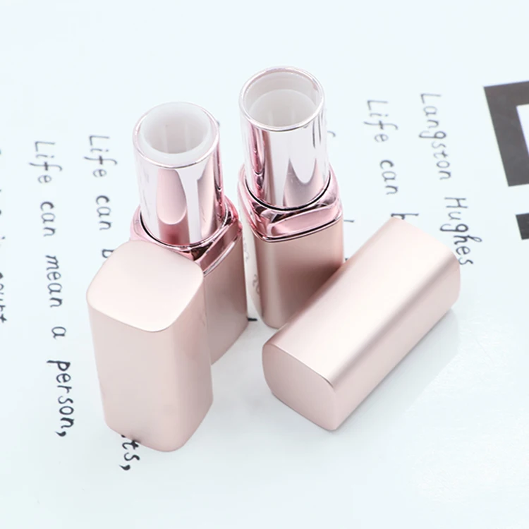 
Empty Square Gold Aluminum Lipstick Tube Cosmetics Lip Balm Packing Tube 