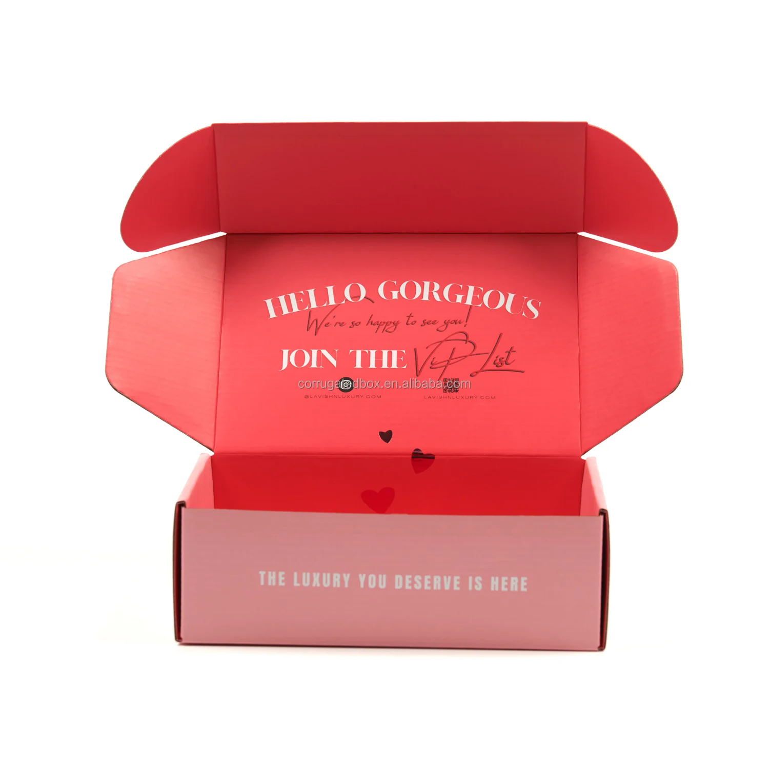 Pink Baked Food Box with White Logo