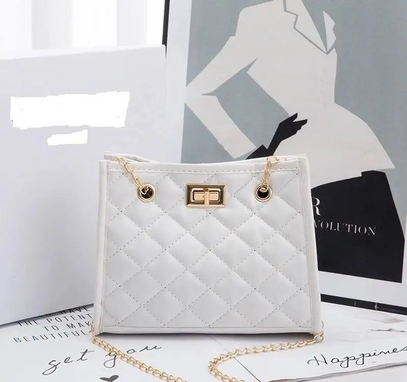 2023 Best Hot Sale Small Square Chain Women Handbags Chain Strap Messenger Purses Fashion Handbags for Ladies Fashion bag PU zip