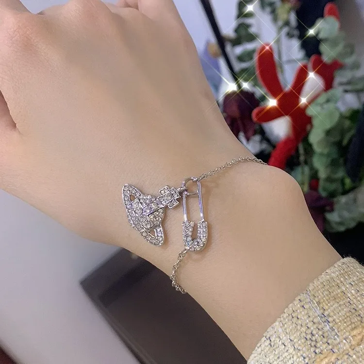West after NANA pin Saturn chain necklace personality fashion simple trend European and American design sweater chain
