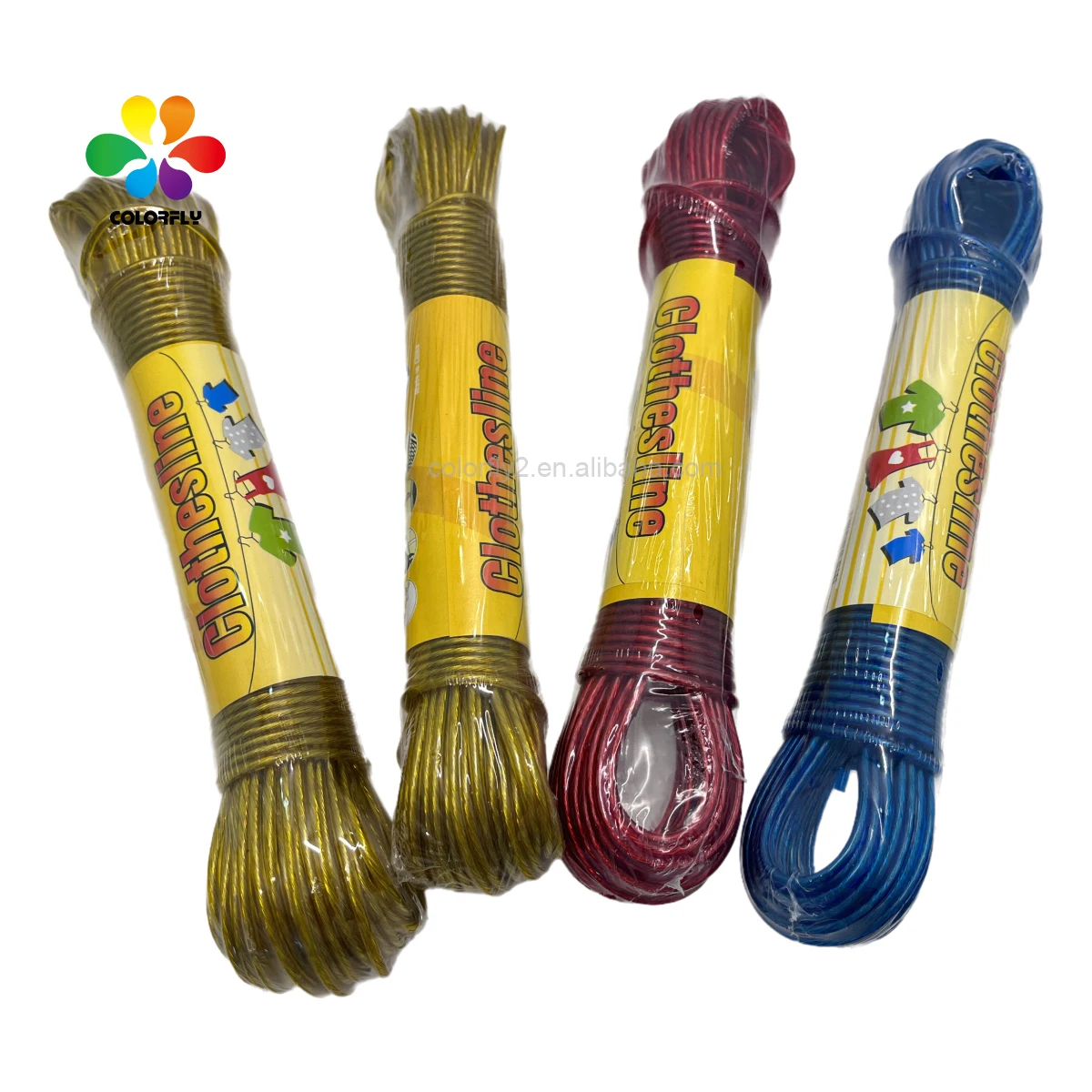 Metal Wire PVC Clothesline Washing lines strong life steel core Plastic coated rope laundry Dryer clothes drying line