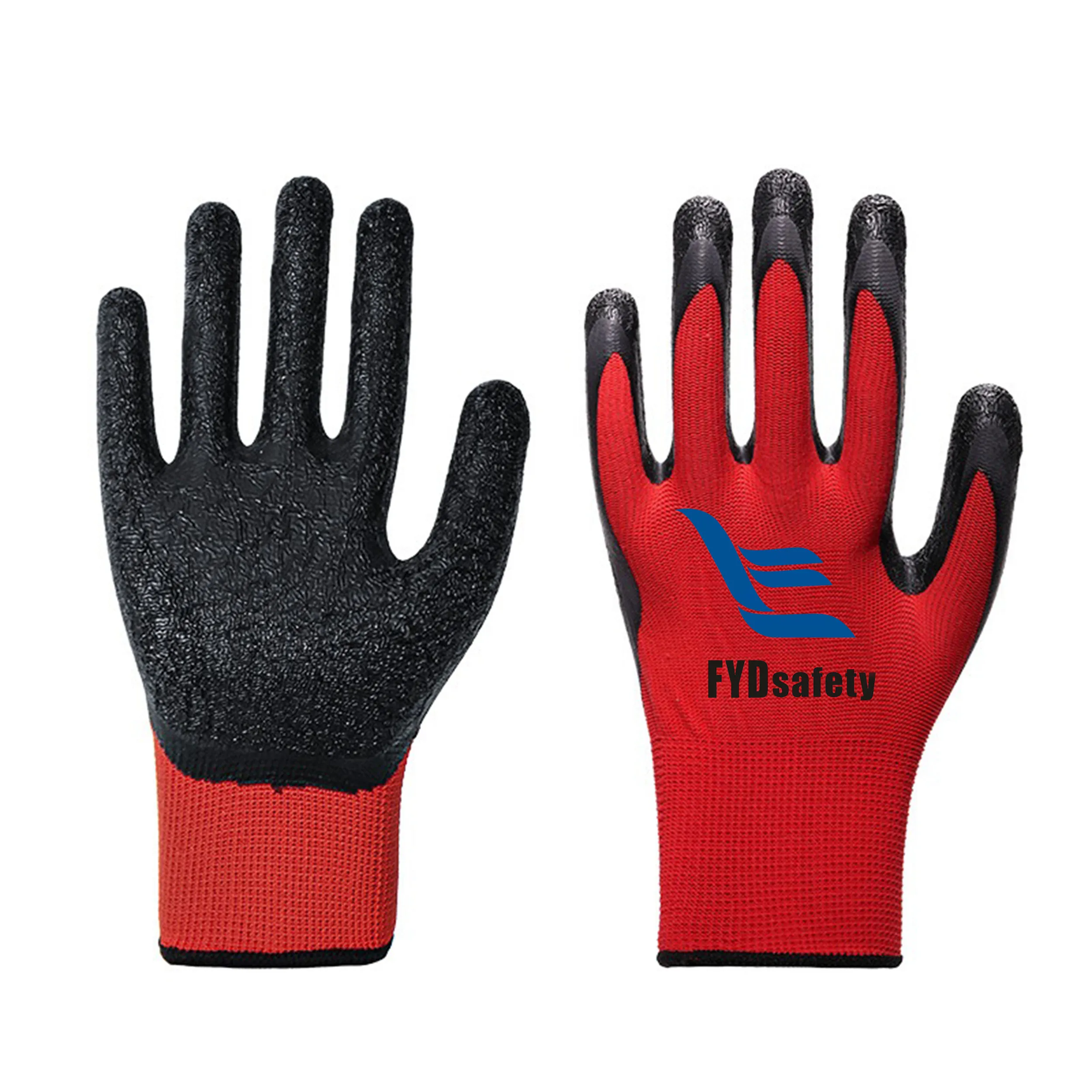 Machinery Heavy Industry Work Work Cotton Shell Construction Safety Work Latex Coated Gloves