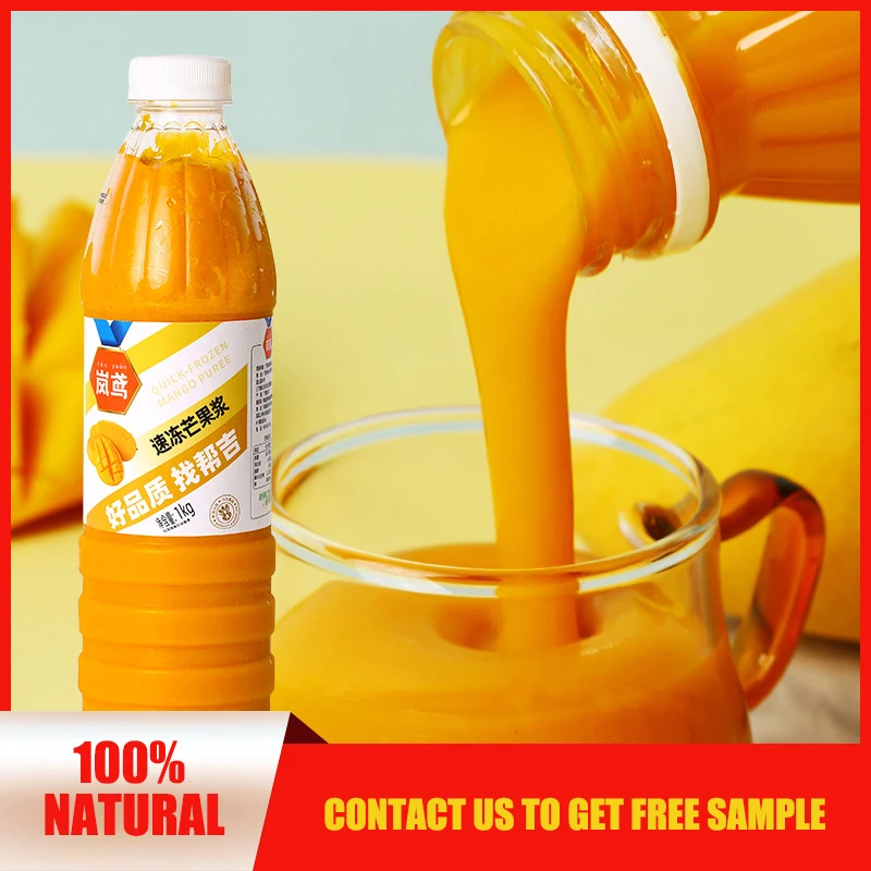 Without Additive Frozen Pure Fresh Mango Puree 1kg No Additives Quick Frozen Long Shelf Life