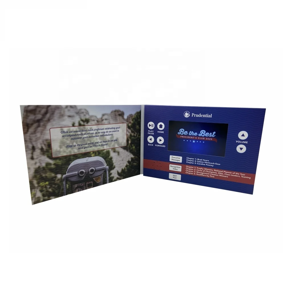 New Arrival Lcd Greeting Card/Video Mailer For Business Promotion