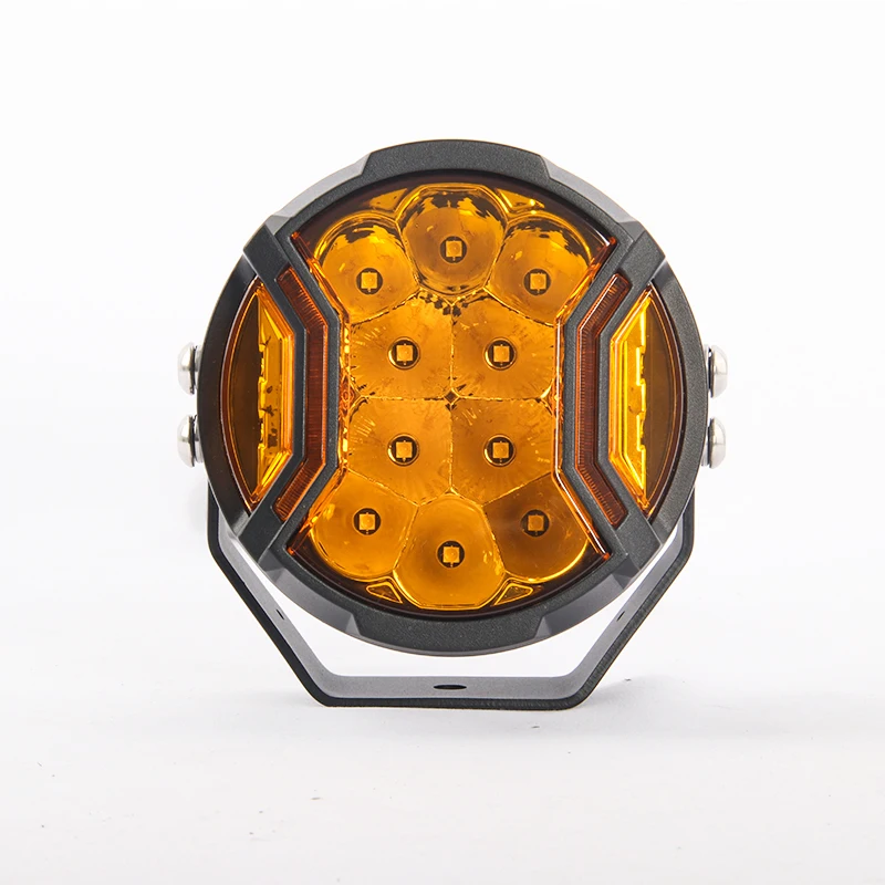 Truck Auxiliary Lighting 5 Inch Side Shooter Light drl Led Round Led Driving Amber Tractor Offroad Lights