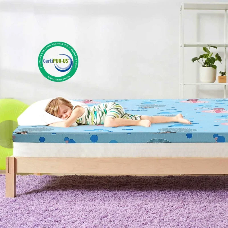 Hot Sale Colorful Wholesale Kids Play Mattress Topper Crib Certified Memory Foam Children Bed Mattress  Bedding Pad For Baby