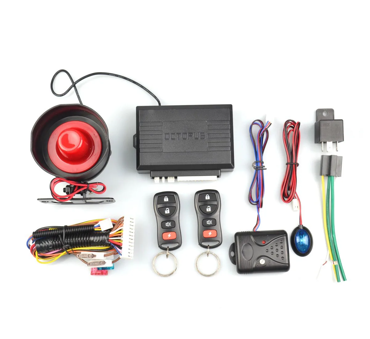 Popular12V universal Octopus Blazer one way car alarm with trunk open remote control car alarm security system
