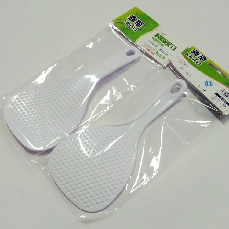 
Factory Direct Kitchen Non Stick Rice Paddle Hand Roll Spoons White Plastic Meal Spoon 