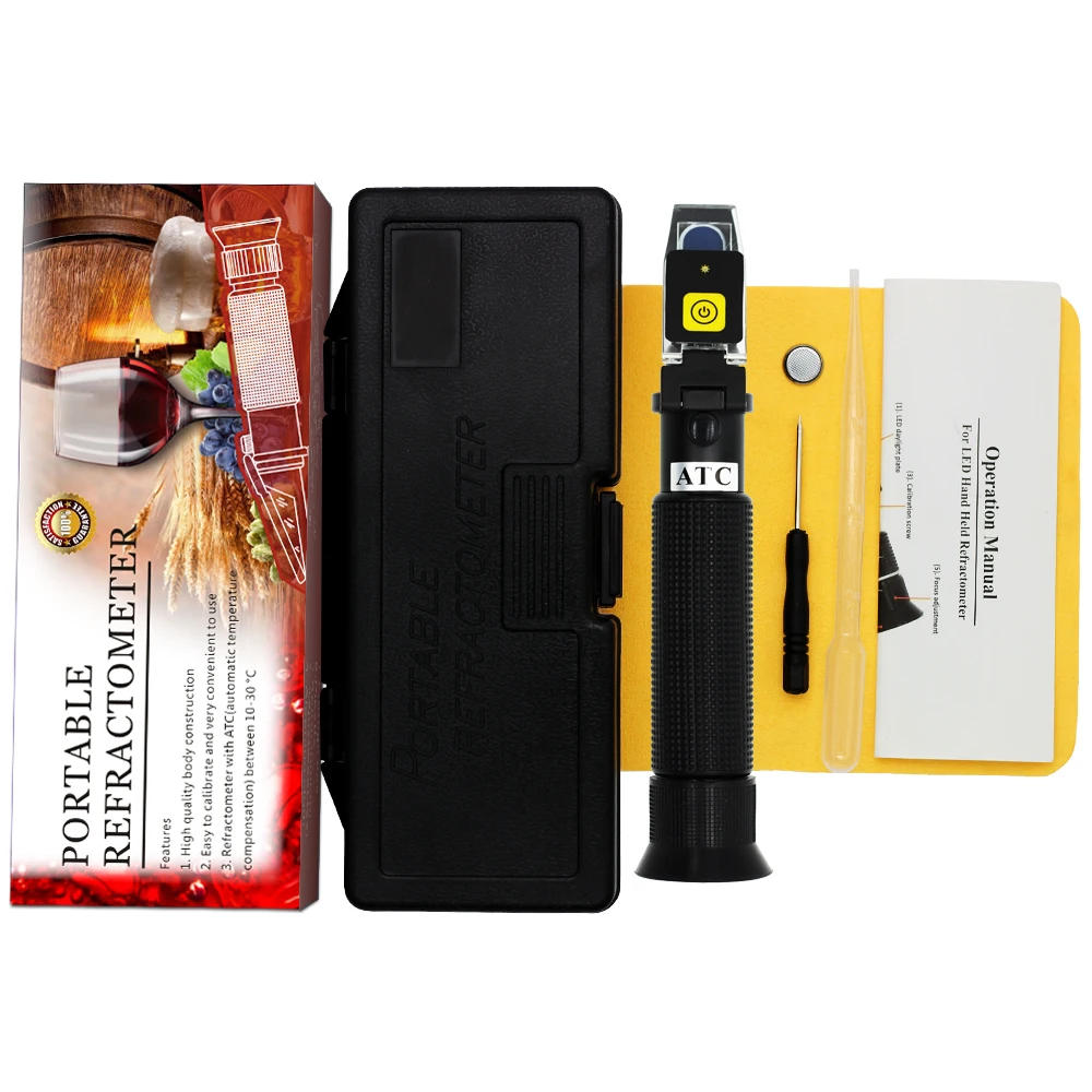 
LED-RHW-80V Alcohol refractometer 0-80% v/v Homebrew Kits 
