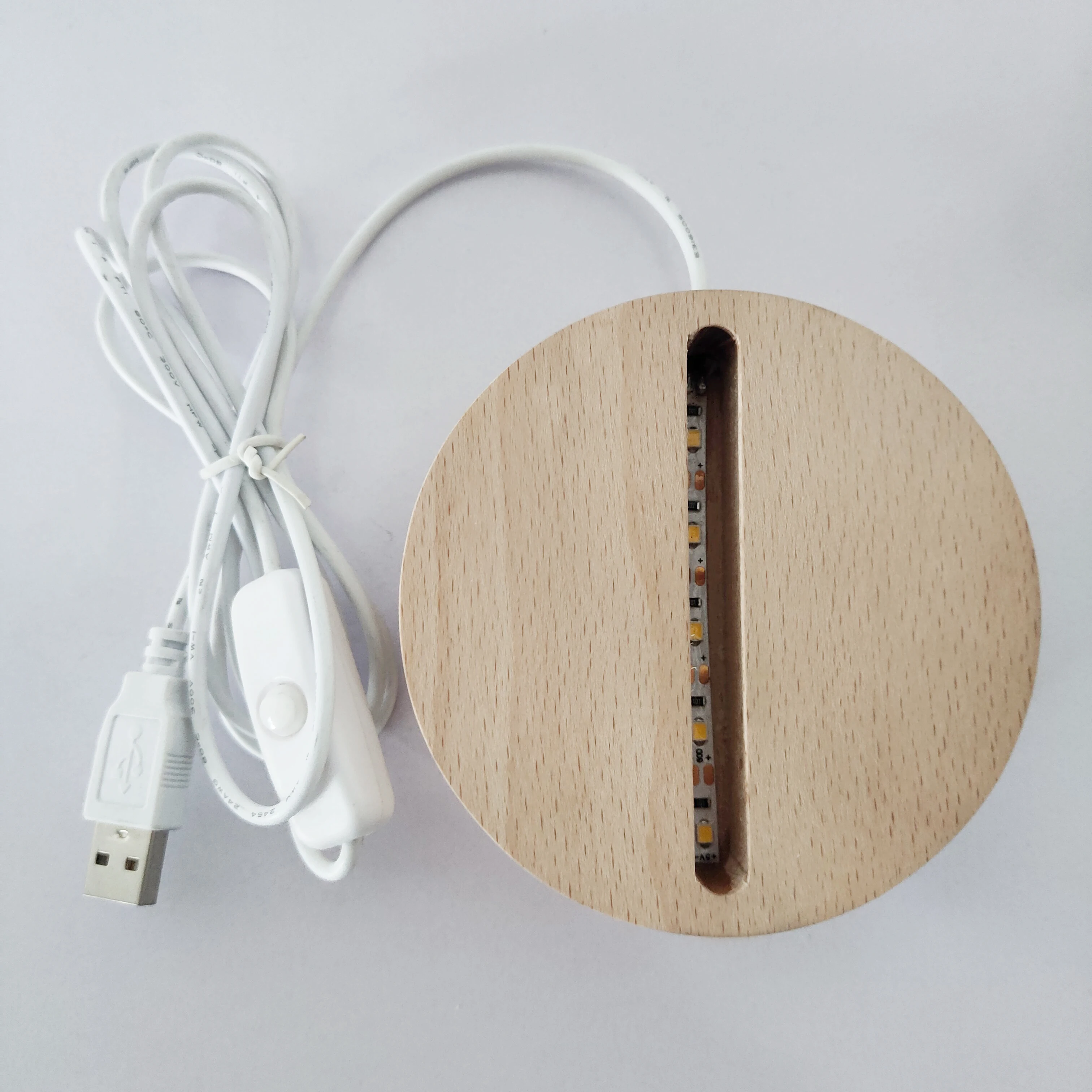 Best-selling christmas  wooden base acrylic sheet Earth pattern USB cable Bedroom Living room party 3D acrylic night light
