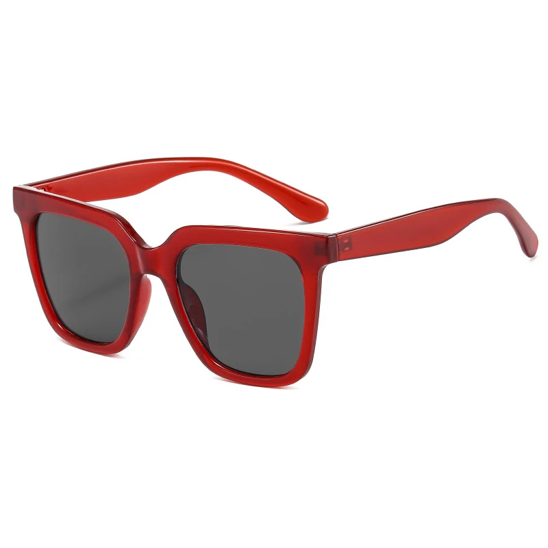 2022 европейские и американские ретро высококачественные солнцезащитные очки Женская Красная оправа черные и серые линзы кошачий глаз солнцезащитные очки в полной оправе