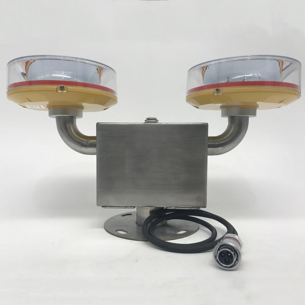 Double red led aviation light intensity type b l-810 primary & standby lamp transfer relay dual aircraft warning light