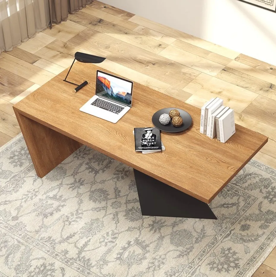 Большой стол из массива дерева, компьютерный стол, простой современный стол руководителя, стол президента