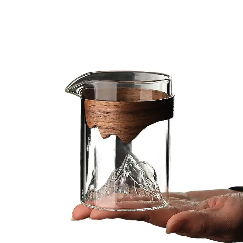 Guanshan Glass Large Household Anti-Scald Tea Pot Thick Borosilicate Tea Serving Cup Fair Mug Tea Funnel Set
