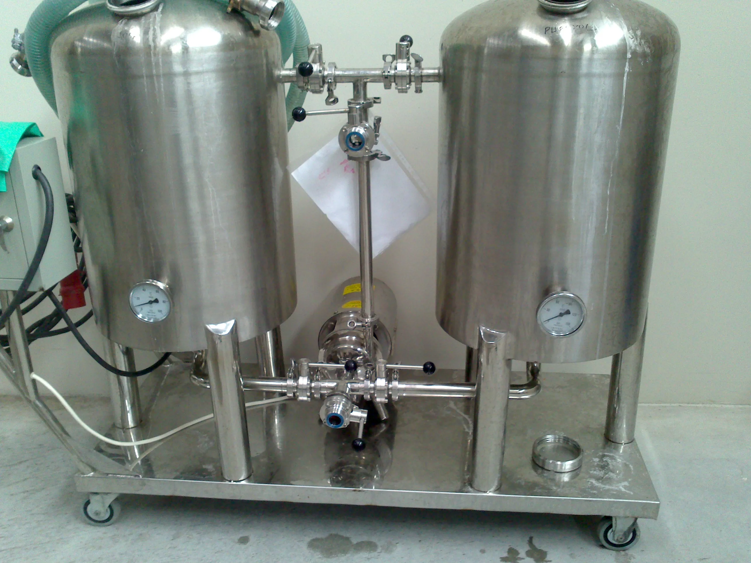 CIP  cleaning system for brewery plant, CIP station