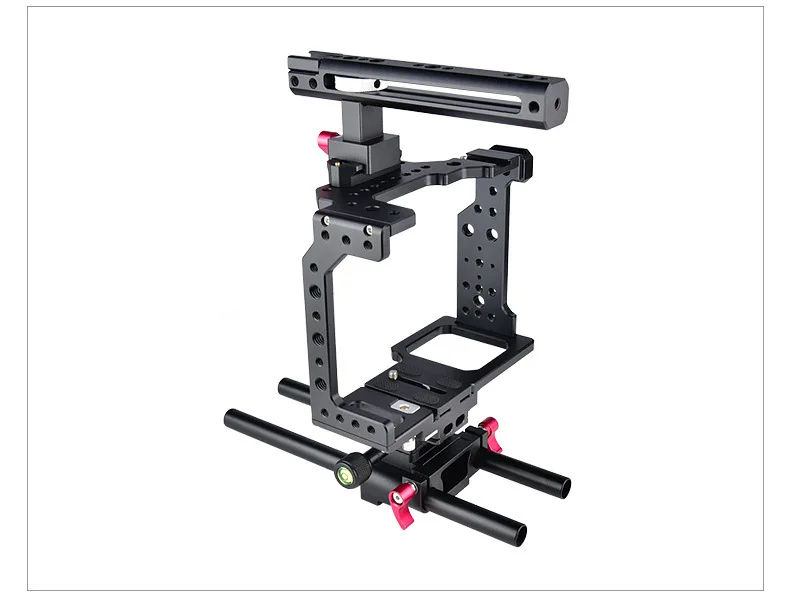Photographic Video For Canon DSLR Camera Black Aluminum Quick Release DSLR Camera Cage Kit With Top Handle
