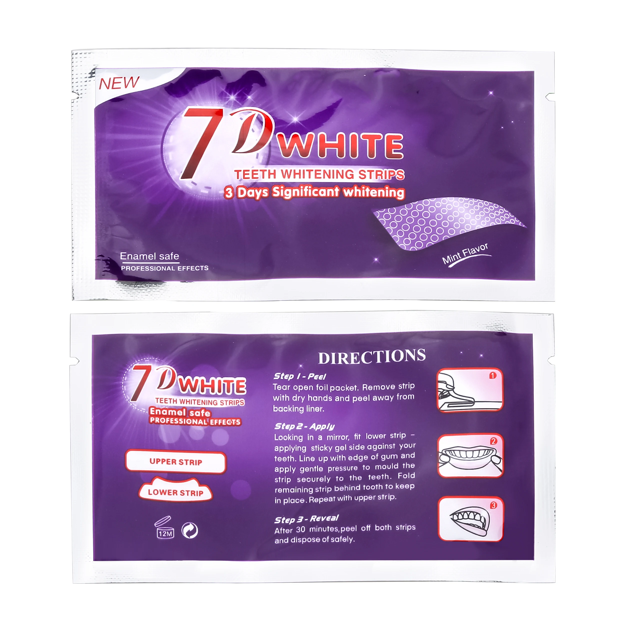 OEM V34 Color Corrector Dental Whitening Strips 14 Pairs Dental Whitening Veneers Sticker Teeth Whitening wet strips