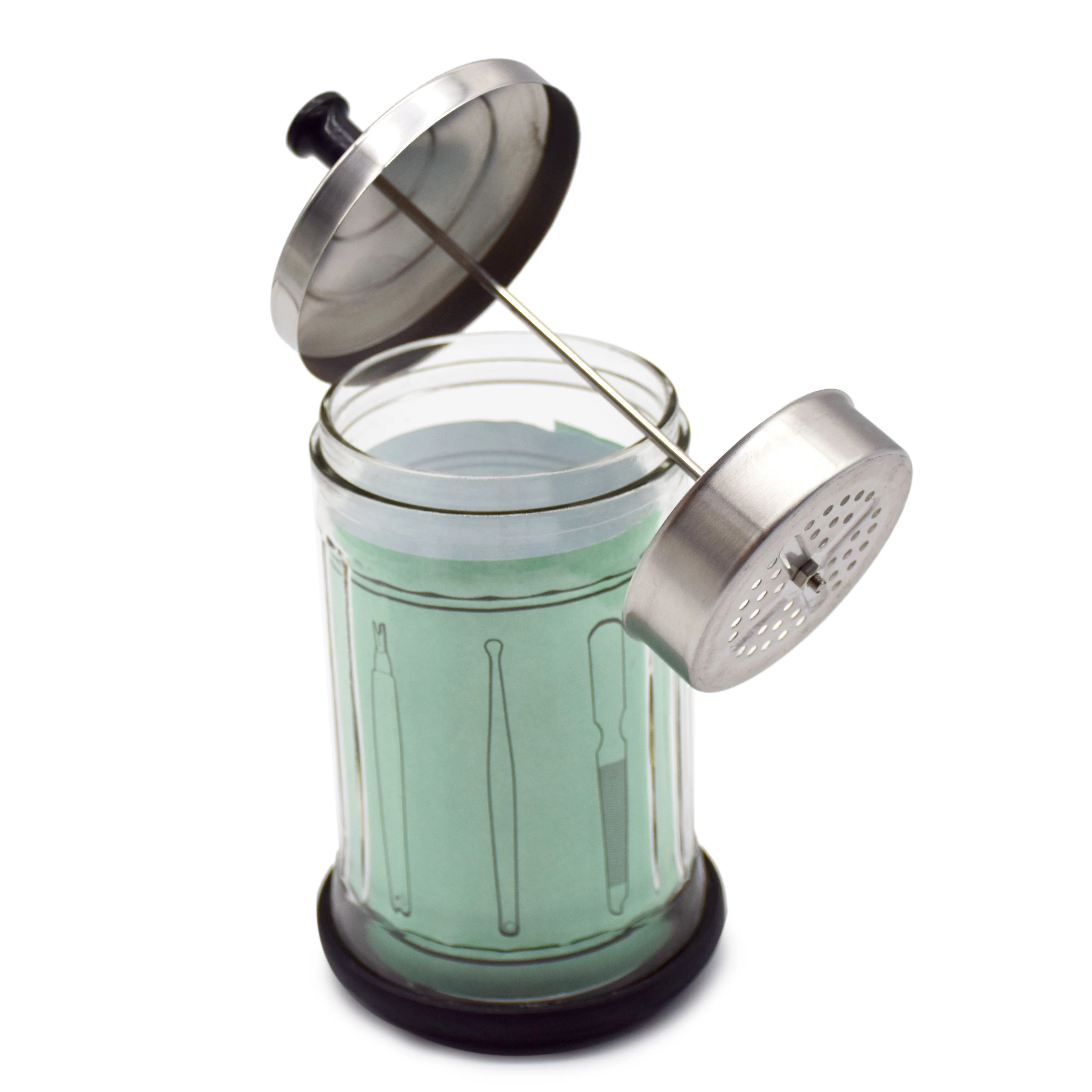 1000ML Salon Disinfection liquid Jar Barbershop Haircut Scissors Disinfecting Jar