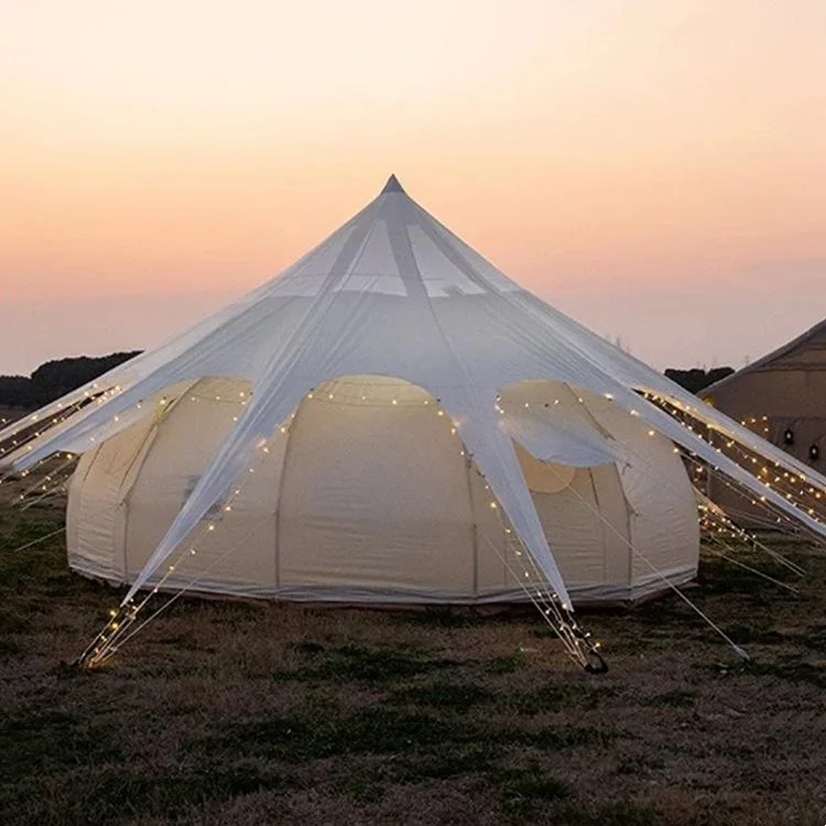Factory Direct High Quality Outdoor Camping Tent Oxford Flame Retardant Water Drop Lotus Tent