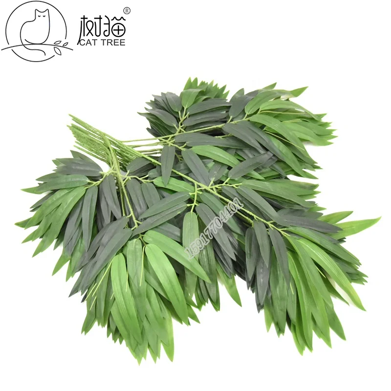 Factory Wholesale Plastic tree plant 62 cm branch Artificial bamboo leaf for home decoration