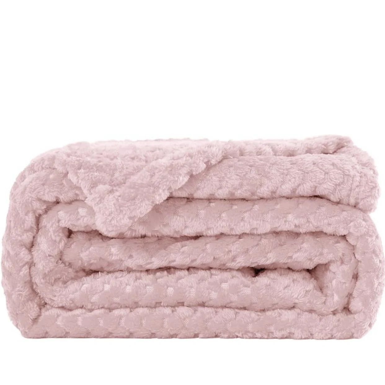 
Yongxin Pink Customizable Throw 100% Polyester Long Wool Coral Fleece Soft Blanket 