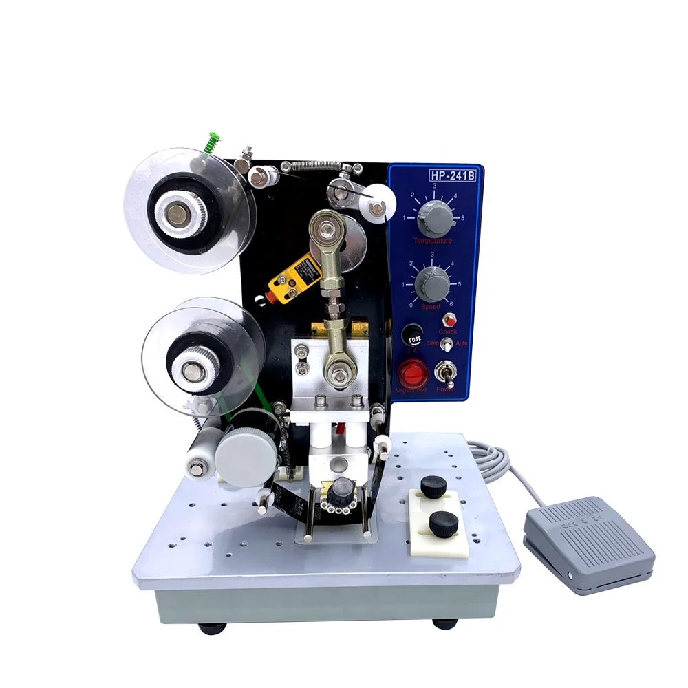 New Semi-Automatic Electric Hot Stamp Ribbon Coding Printing Machine hp241c