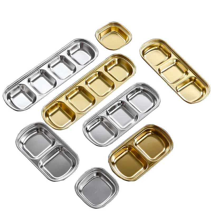 Корейские соусные тарелки из нержавеющей стали приправы кухонные принадлежности закуски горчица соевый соус блюда