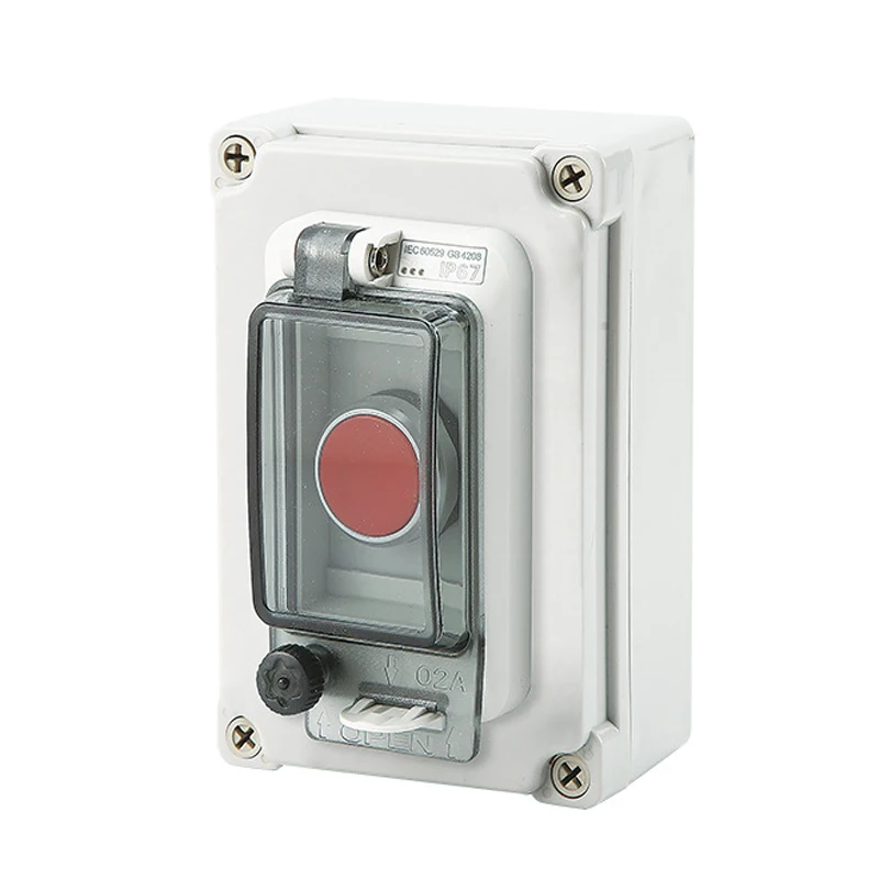 Outdoor IP67/NEMA Waterproof Electronic emergency stop button control Junction ABS PC Box