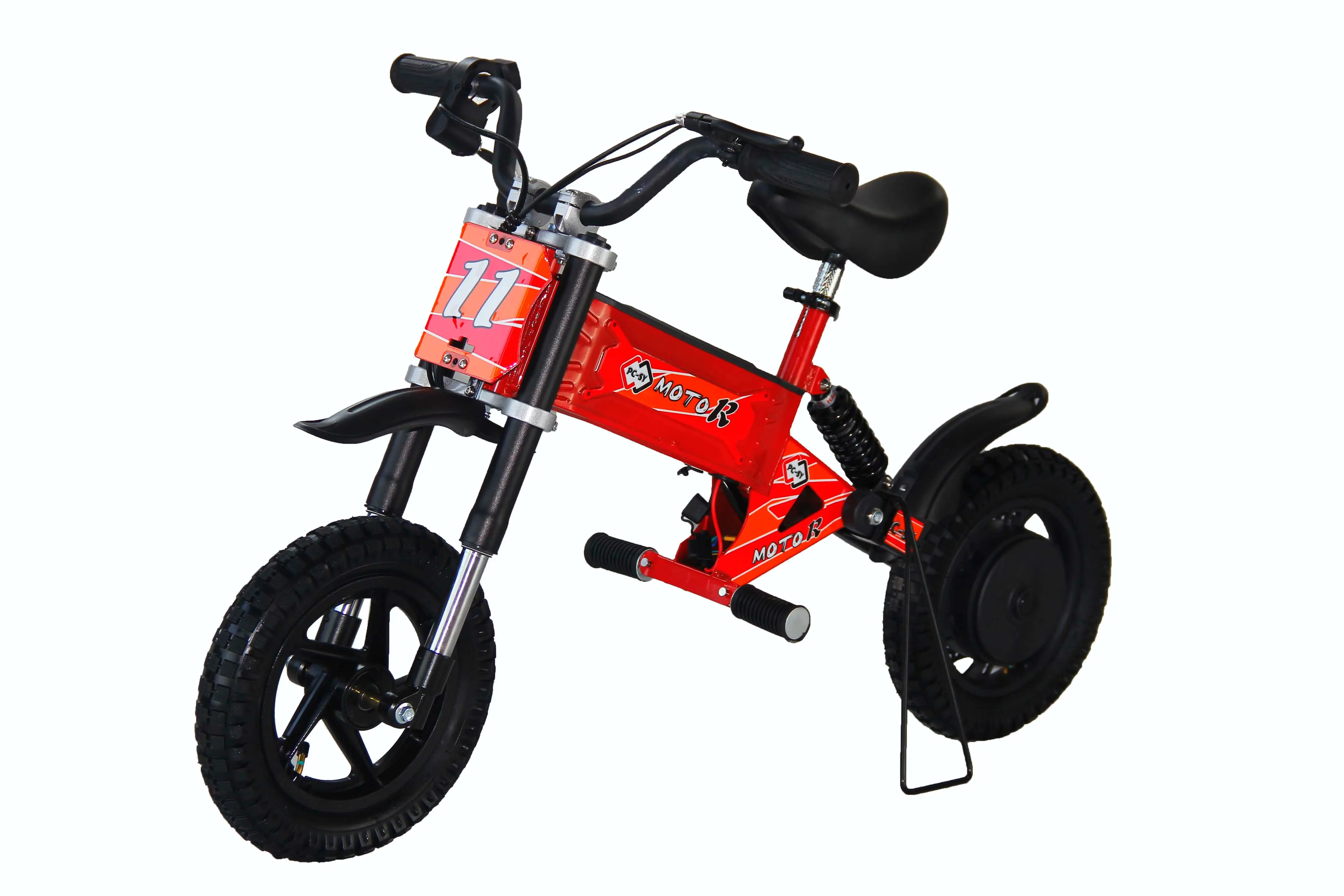 Electric Bike for Kids 250W Electric Balance Bike with lead-acid Battery 12-inch Inflatable Tire and Adjustable Seat