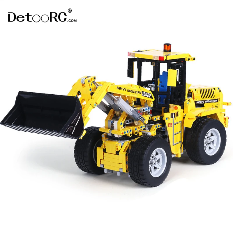 Detoo High Quality City Engineering Technical Tractor toy car App RC Bulldozer Truck 1582pcs DIY Educational building blocks