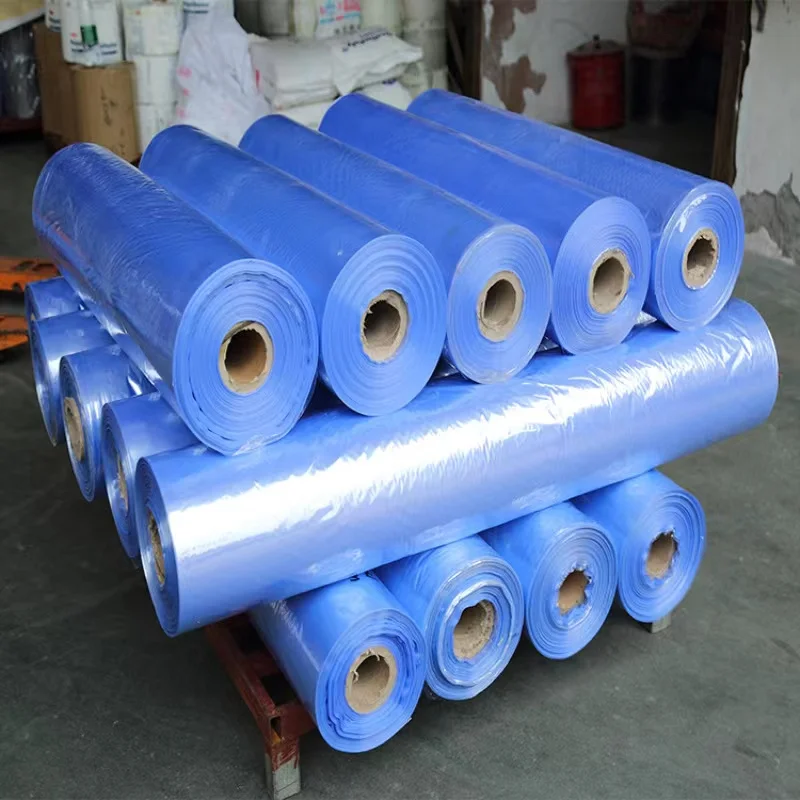 factory direct price Soft transparent Wrap Stretch window and doors pvc hot shrink film plastic vacuum roll shrink plastic
