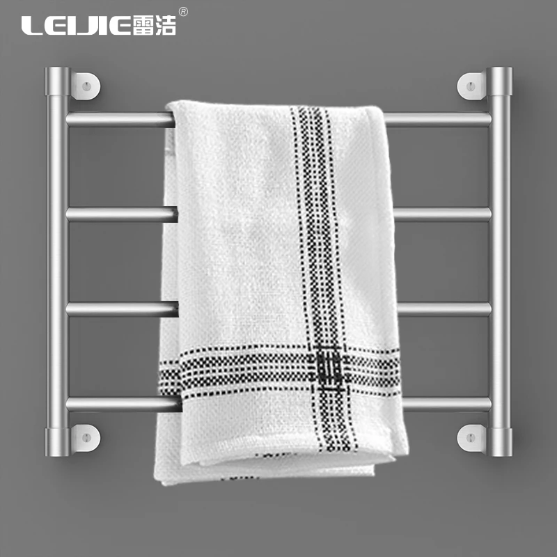 4 bar Brushed Stainless Steel 304 Electric Radiator Heated Towel Rail Electric Towel Warmer