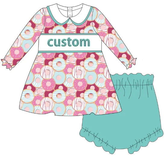 Yihui Hot Sale OEM Body Suit  Boutique Clothes Sets baby girl summer t-shirt clothes shorts set  6 month baby girl clothes