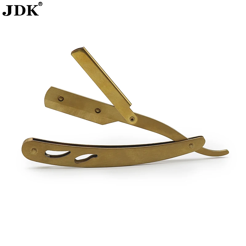 JDK 2024 Factory Price 1pc Shaving Straight Razor Metal Handle Razor with Custom Logo