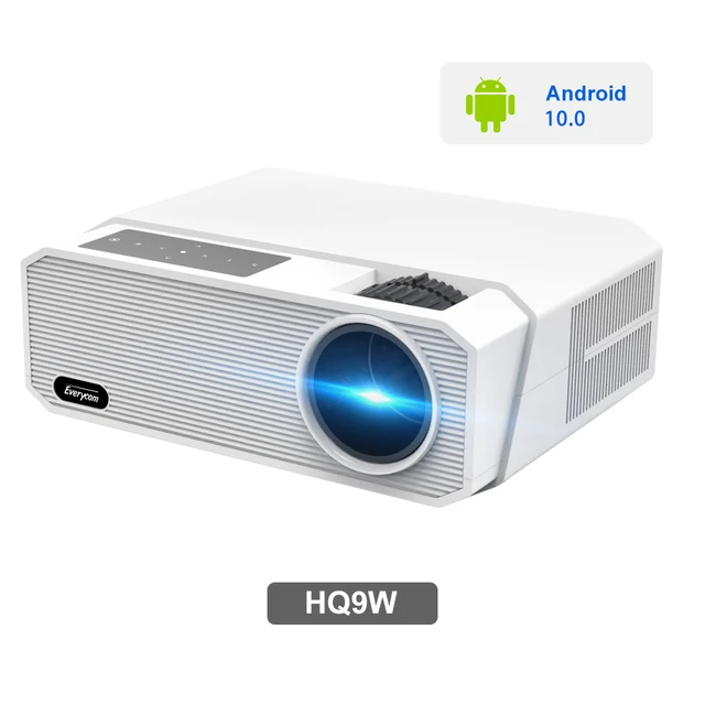 Everycom HQ9 LED 1080P 4K Projector Brightness 8000 Lumens FHD Android 10.0 5G WIFI Home Theater Smart Phone Beamer
