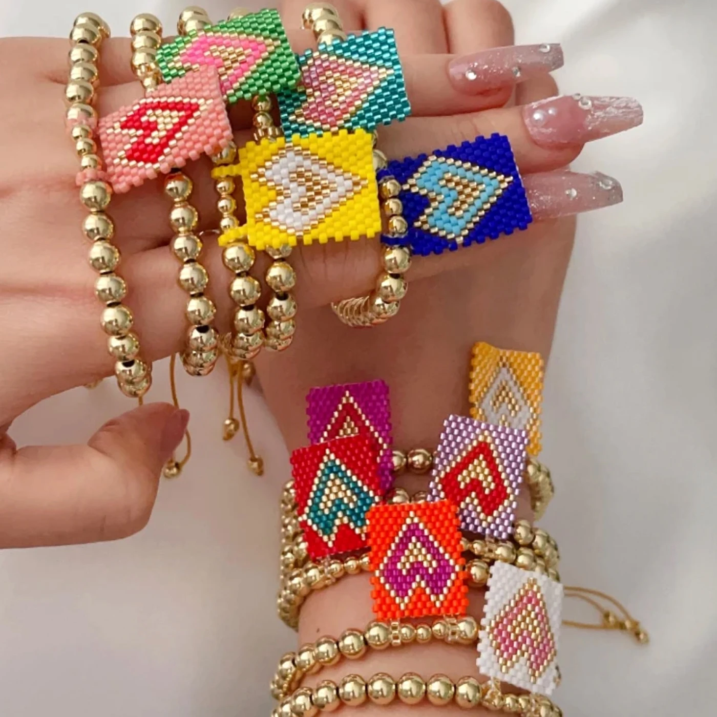 Go2boho 2023 новые модные браслеты Миюки в форме сердца медные с микрозакрепкой 18k Позолоченные ювелирные изделия для женщин подарок
