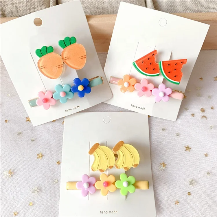 
Резиновые заколки для волос в форме ананаса и банана с фруктами для девочек, детский набор аксессуаров для волос, детская заколка для волос 