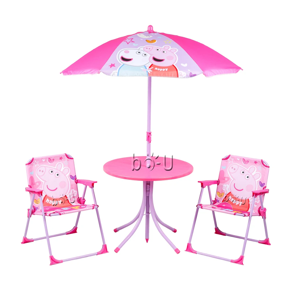 2023 Garden Children Furniture kids Picnic folding table and chair set for Kids