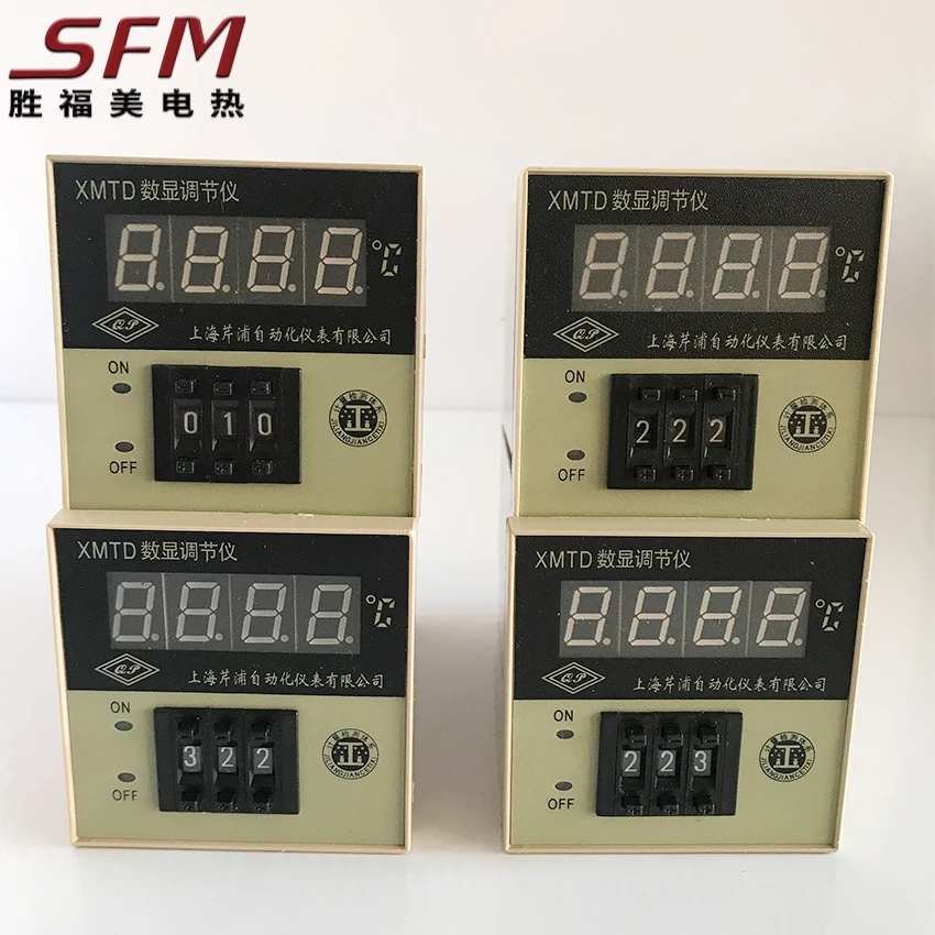 SFM  XMTD Series Dial Code 0-600 Celsius Degree K J PT100 AC 220V 72*72 mm Electronic Digital Temperature Controller Thermostat