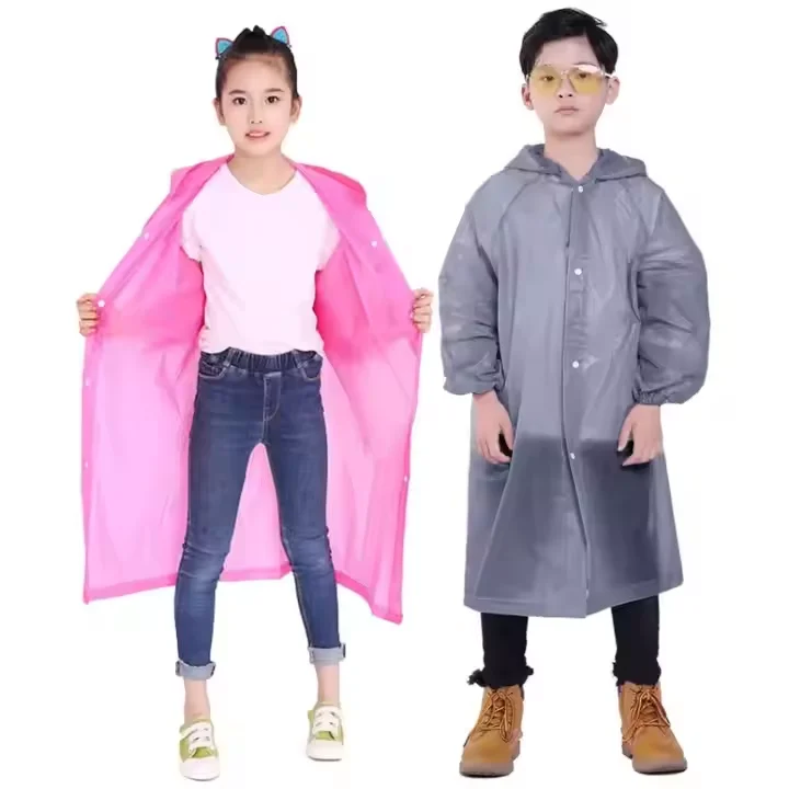 Детский дождевик с пуговицами и бантом От 2 до 10 лет