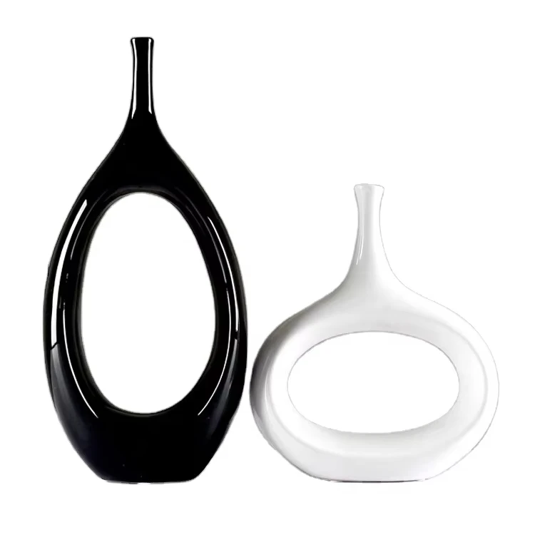 Nordic Ceramic Vase Wholesale Ins Small Mouth Ornament Arrangement Light Luxury Premium Creative Hydroponic Flower Utensils