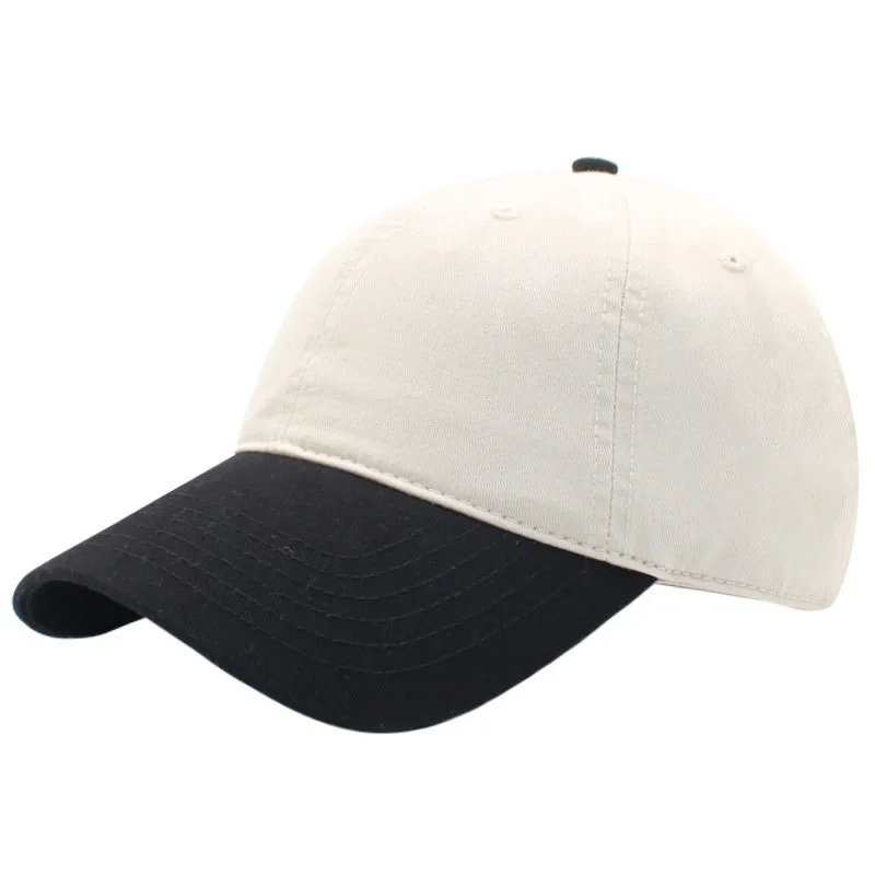 Splicing solid color cotton casual all-matching solid color duck cap for men and women retro simple joint soft top baseball cap